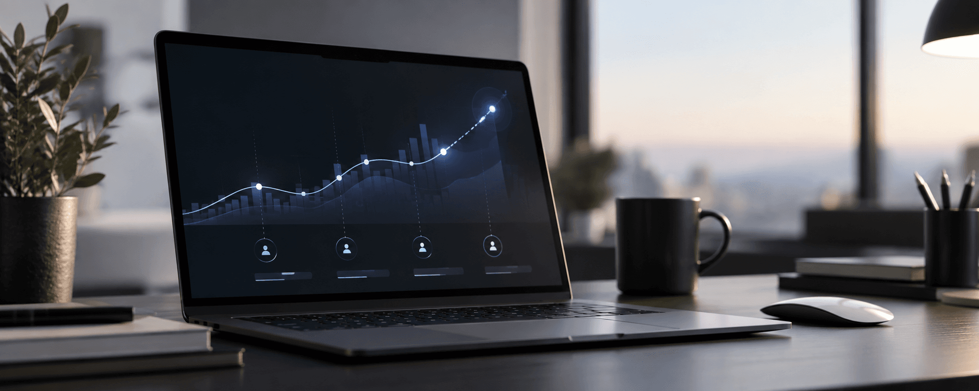 Ilustração conceitual do produto Delta Analytics